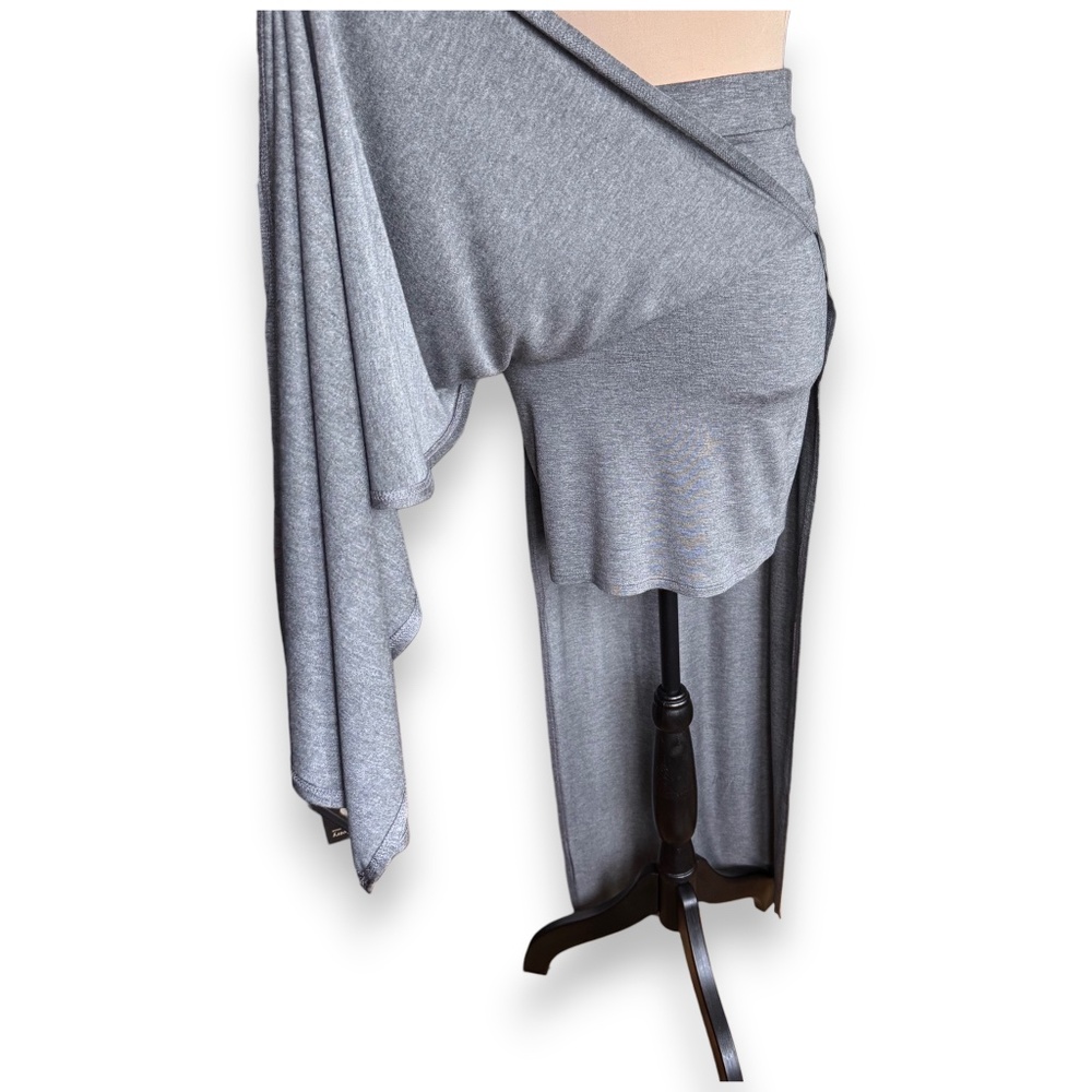 MONO B gray mini skirt maxi panel overlay Size S - Picture 4 of 11